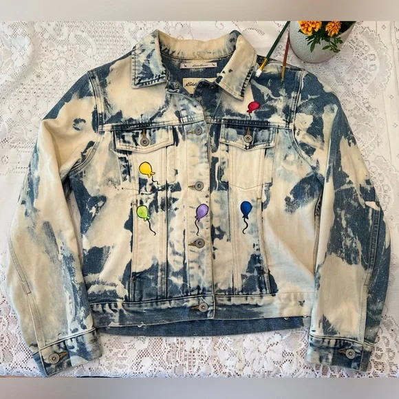 Hand Painted Denim Jacket - Picture 5 of 5